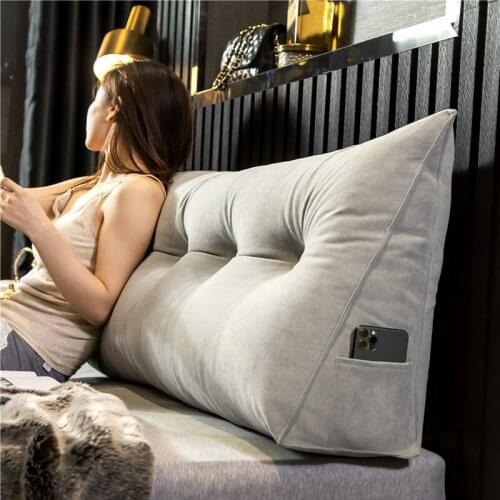 Super soft pillow bedside long Cushion Head Backrest Waist Cushion Pearl cotton fashion luxury sleep pillow