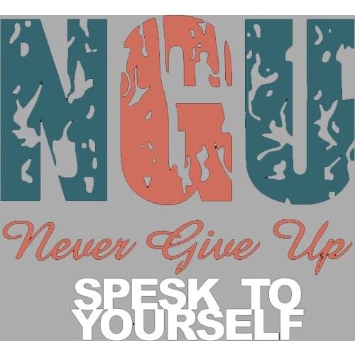 Spesk to yourself letters Iron on Patches For DIY Heat Transfer Clothes T-shirt Thermal transfer stickers Decoration Printing