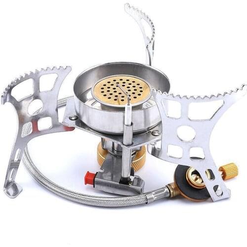 Outdoor Gas Stove Portable Camping Gas Burner Folding Wind Proof Backpacking Stove Tourist Equipment For Cooking Hiking Picnic