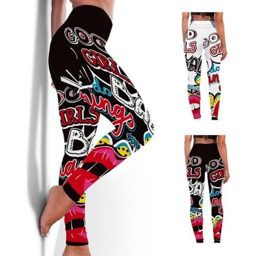 High Waist Fitness Workout Legging Women Digital Print Yoga Leggings Sport Tight Mujer Yoga Pants Push Up Elastic Gym Leggings