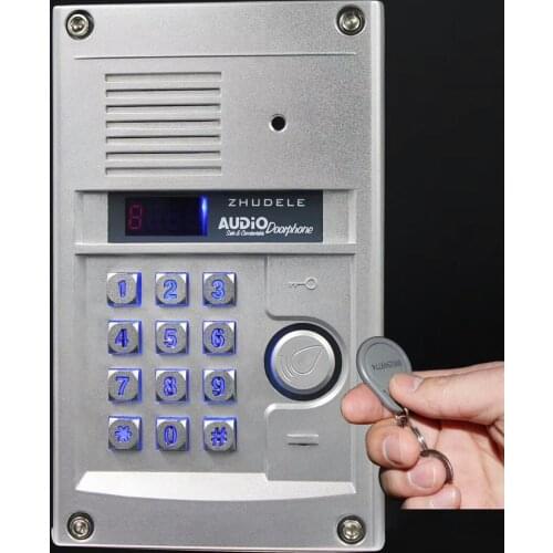ZHUDELE Top quality intercom system home security audio door phone kits outdoor unit