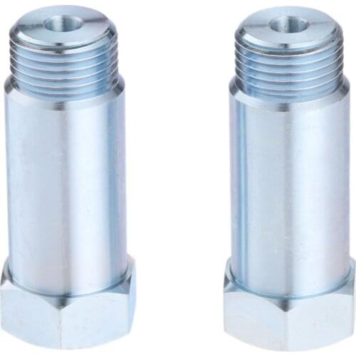 2Pcs M18x1.5 Oxygen Sensor Lambda O2 Extension Extender Spacer Adapter Exhaust Steel and Zinced