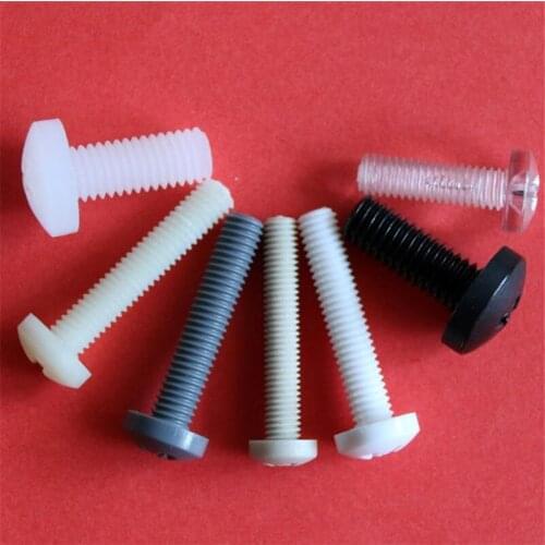 20pcs M3M4M5M6M8M10M12 Phillips pan head PP screw plastic screw plastic screw acid and alkali corrosion resistance