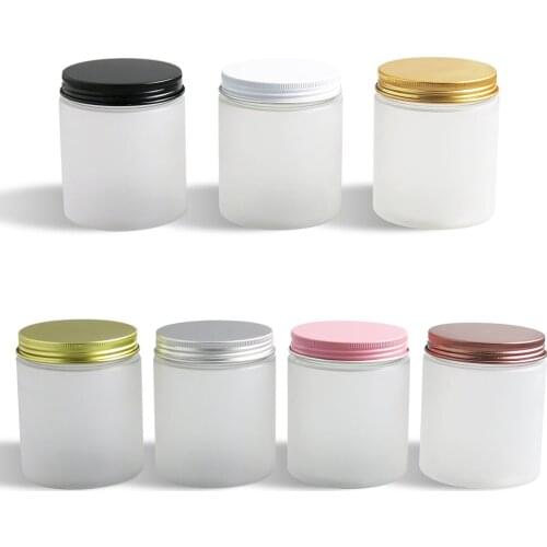 250g Larger Empty Frost Cream Cosmetic Jar 250cc 8.3oz PET Conatiner Make Up Tools Aluminum Lid With PE Pad 20pcs