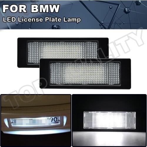 2X LED License Number Plate Light No Error 18 LEDS Lamp For BMW E81 E87 E63 E64 E89 Z4 F20 F21 F12 F13 F06 Mini Cooper R55 R60