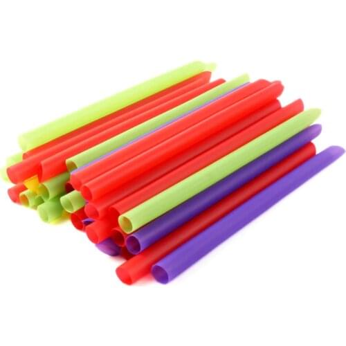 80Pcs/Lot Practical Drink Pearl Milkshake Fat Bubble Tea Straws Cocktail Party Smoothies Jumbo#53801