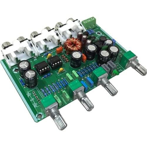 AIYIMA 12V Power Supply Car Tone Amplifier Board Dual Sound Four-Channel Pre-amplifier NE5532 Op AMP With Volume Adjustment