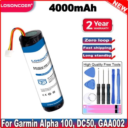 4000mAh Battery 010-10806-30,010-11828-03 361-00029-02 For Garmin Alpha 100 DC50,GAA002,GAA003,GAA004,TT10,TT10 Dog Device,TT15