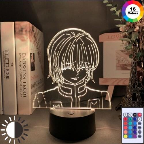 Acrylic 3D Night Light Anime Gift Hunter X Lamp for Kid Bedroom Decor Lighting Childrens Room Nightlight Hunter Touch Sensor