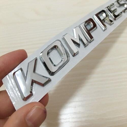 10pcs high quality 250MM*25MM V12/V8/V6 C180 C200 C260 E260 E350 KOMPRESSOR word mark supercharged car standard