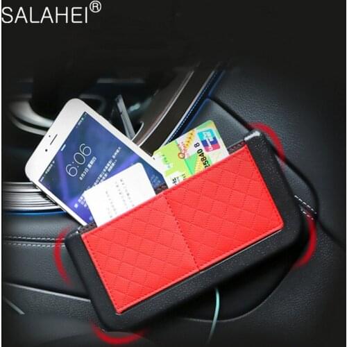 Car Storage Box Car Pouch Bags Multifunction Collecting Bag For Cards Mobile Phone Sticky Bag Car Organizer Interior Accessories