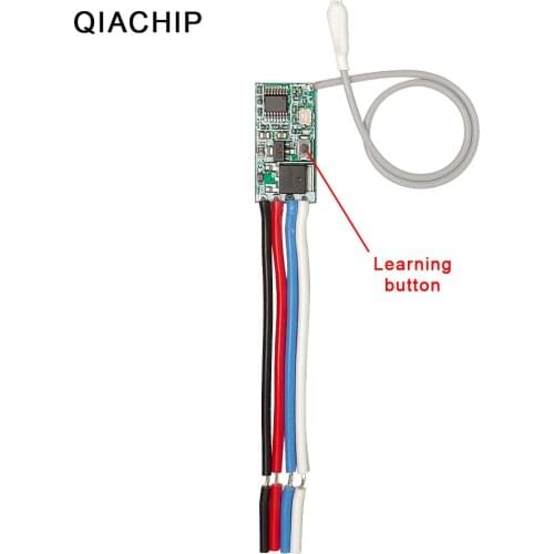QIACHIP Wireless 433 Mhz DC 3.6V-24V 12V Remote Control Switch 433Mhz 1 CH RF Relay Receiver Micro LED Light Controller Garage