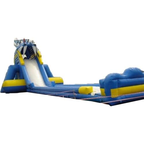 Customized 32ft Large PVC Inflatable slide for adults and kids with logo printed /inflatable water slide