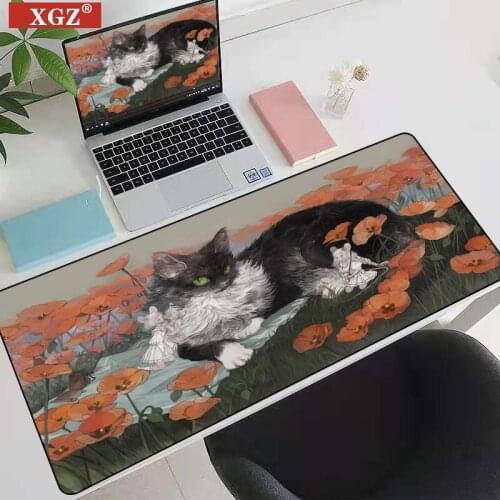 Xgz Cat Animal Large PC Desktop Pad Office Computer Desk Gaming Mouse Pad Keyboard Pad Gaming Accessories Xxl 400X900CM Gaming