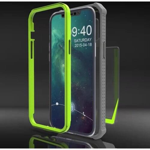 Two-in-one anti-drop phone case with frame is suitable for iPhone 13 12 11 Pro Max SE 2020 6 7 8 Plus XR XS Max protective coque