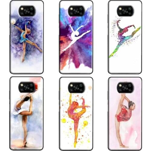 Gymnastics Oil Painting For POCO X3 F1 F2 F3 M3 Pro Phone Case For Xiaomi Mi 11 Ultra 9T 10T Pro Mi Note 10 Lite
