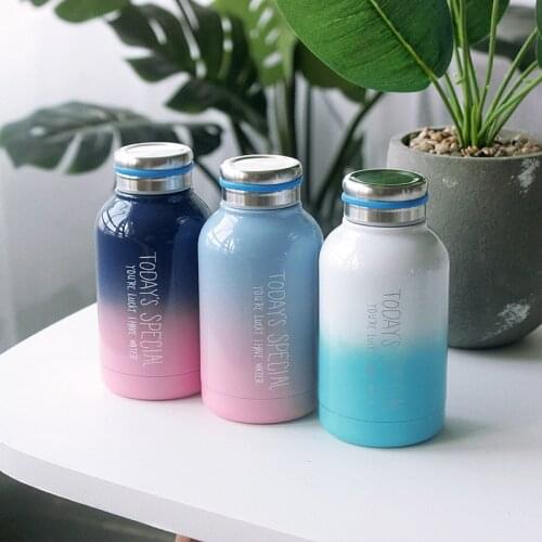 Gradient Color Insulation Cup 304 Stainless Steel Mini Student Portable Water Cup 300ML