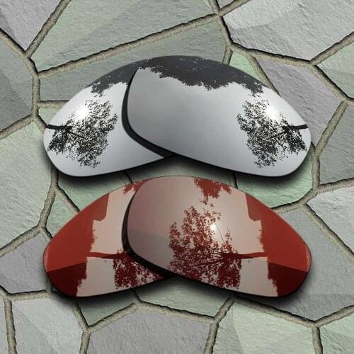 Chrome&Bronze Brown Sunglasses Polarized Replacement Lenses for Oakley Juliet