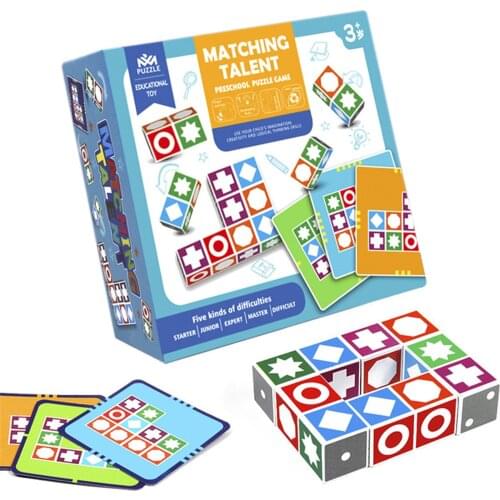 Match Master Checkerboard Board Game Match Mad ness Montessor For Child Wooden Challenge-Level Toys Multiplayer Educational Toys