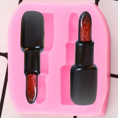 Makeup Tools Lipstick Silicone Molds DIY Party Cupcake Topper Fondant Cake Decorating Tools Candy Polymer Clay Chocolate Moulds