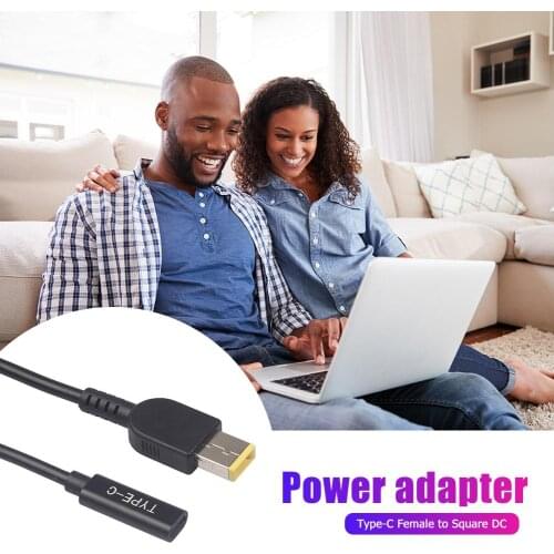 USB 3.1 Adapter Cable Type C USB Female to Square DC Male Plug All-copper Conductor Induction Chip 15cm with PD Power Char