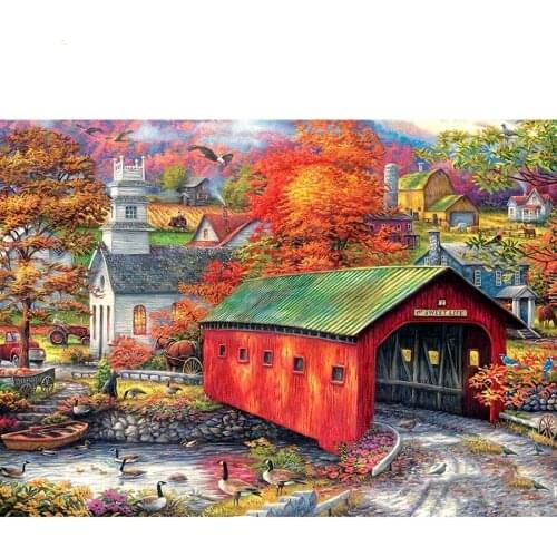 Full Square/Round drill diamond Painting sweet life town 5D DIY diamond embroidery landscape Rhinestones mosaic Decoration E1380