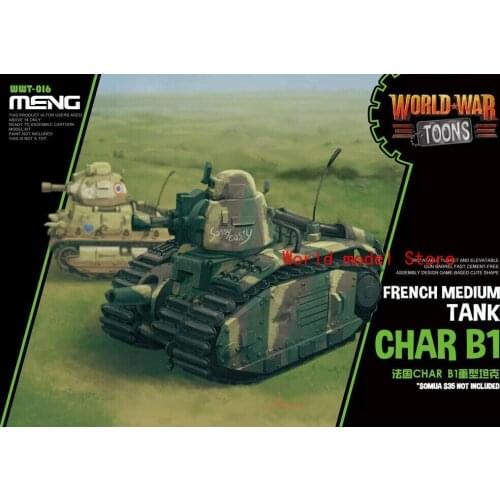 Meng WWT-016 French Char B1 Tank Q Edition Assembly Model Kits