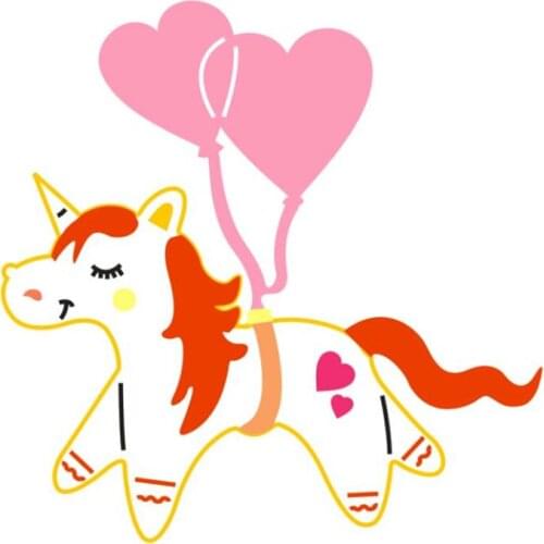 Metal Balloon unicorn paper die cutting dies for Scrapbooking/DIY Easter wedding Halloween Easter card