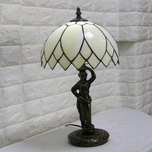 Tiffany Table Lamp Stained Glass European Baroque Classic for Living Room E27 110-240V