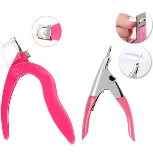 Nail Art Edge Cutter Gel UV Acrylic Fake Nail Clipper Trimmer Tip Manicure Tool Round Edge Scissor Pedicure Artificial