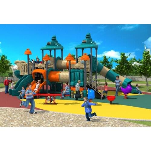 CE,ISO,TUV customized holiday resorts playground structure plastic tube slide kid qualitied outdoor play equipment YLW-OUT171050