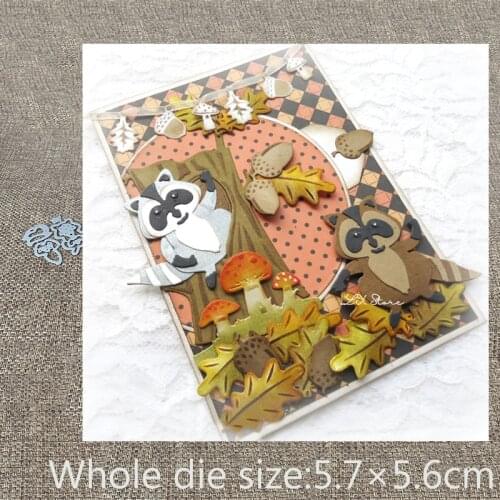 XLDesign Craft Metal Cutting Die Stencil lovely Raccoon decoration Scrapbook Paper Card Craft Album DIY Embossing Die Cuts