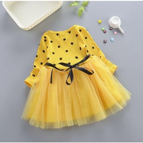 Baby Girl Spring Dress Bow Lace Newborn Clothes Infant Green Pink Purple Dress Girl Long Sleeve O-Neck Appliques Belt Girl Dress