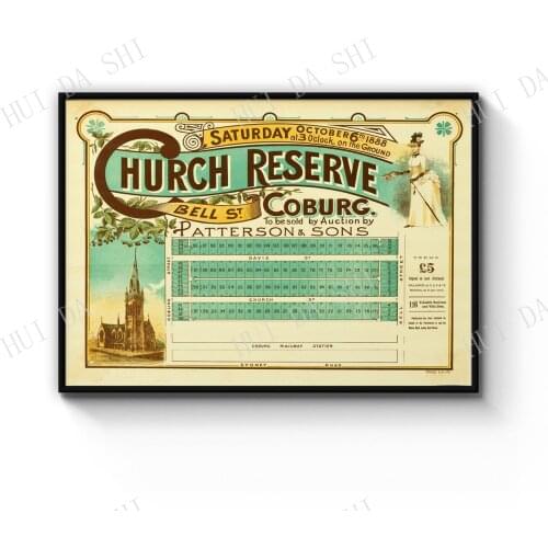 Coburg Melbourne Vintage Real Estate Advert Art Print Poster or Canvas Artwork