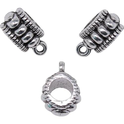 WYSIWYG 5pcs 12x9x6mm Beads Bails For Jewelry Making DIY Necklace Bracelet Beads Bails Charms Charm Beads Bails