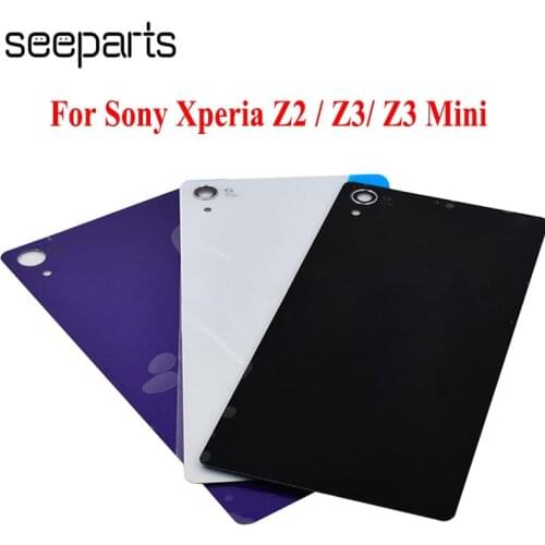 For Sony Xperia Z2 D6543 D6503 Housing Rear Glass For Sony Xperia Z3 L55T Z3 Compact Mini D5803 Back Battery Cover Door Cover