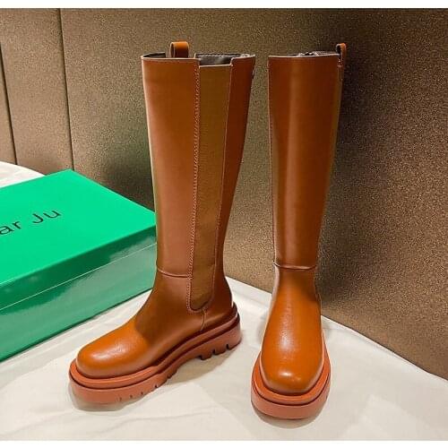 Winter Autumn Women Boots Shoes Female Womens Shoe 2021 Ladies Knee High Platform Shoes Square Heel Female Footwear Punk Gothic