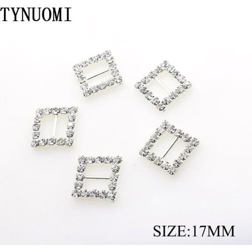 10pcs / lot16mm Square Rhinestone Button Clothing Sewing Material Craft Decorations DIY Hotel Invitation Decoration Materials