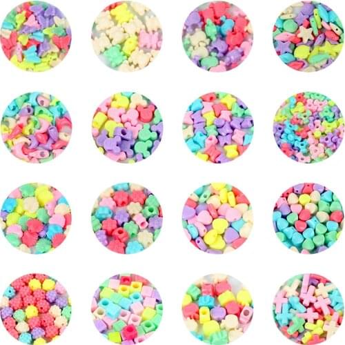 100Pcs Mixed Colors Acrylic Beads Round Loose Spacer Beads for Jewelry Making For Needlework DIY Bracelets Necklaces 6x6MM