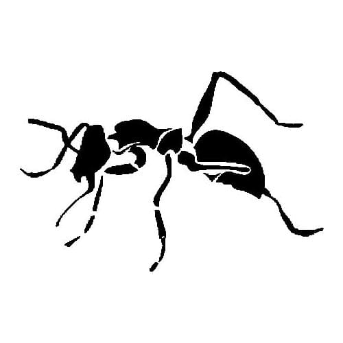 15CM*9.9CM Cartoon Original Laborious Ant Delicate Vinyl Decal Cool Car Sticker Black/Silver C19-0842