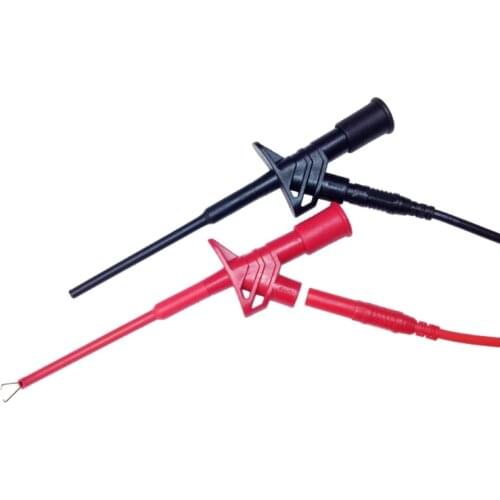 2 Pcs Insulated Test Hook Clip 1000V 10A Flexible Probe High Voltage 4mm Socket