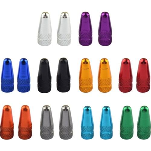 20Pcs Aluminum Alloy Road MTB Track Racing Bike Tube Tyre Bicycle Tire Wheel FV French Valve cap Presta AIR Valve Caps 10 colors