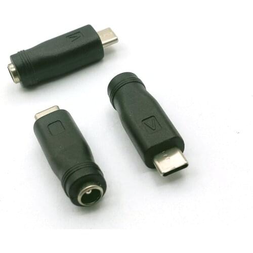 5.5 mm x 2.1 mm Inner DC Female to USB Type C 3.1 Male Power Charging Cable Adapter