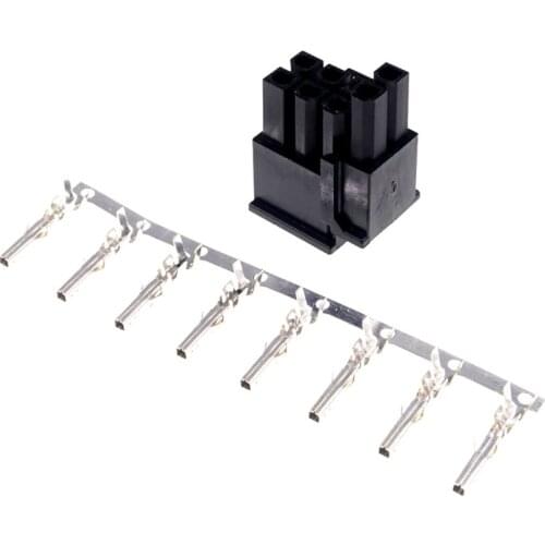 8 Pin 6+2 Position Male Housing PC computer Video Graphics Card GPU PCI-E PCIe Power Connector Shell Slide Rail 5557 Contact Pin