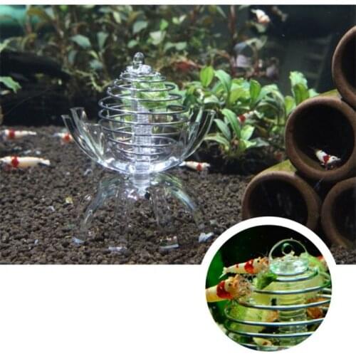Aquarium Multi-function Spinach Cage Moss Ball Dry Spinachl Feeding Food Bowl 85AC