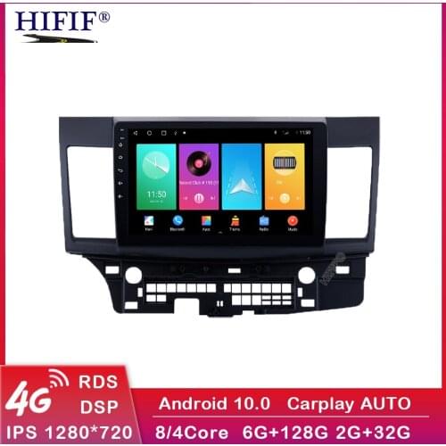 Carplay Android 10.0 10.1"Car Radio Head Unit GPS Navigation Multimedia Player For Mitsubishi Lancer-ex 2008 2009 2010 2011-2015