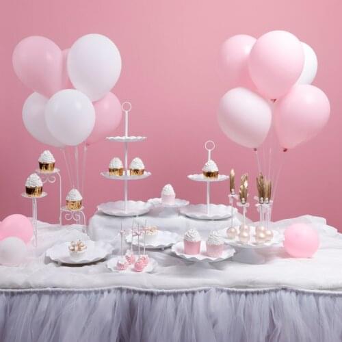 White cake stand suit cupcake metal birthday table supply