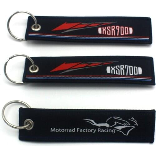 For Yamaha XSR900 XSR700 Fashion Hot 2019 Motorcycle Key Chain Woven Key Ring Tag Label Chain Black Car Keychain Motor