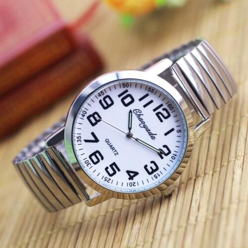 2021 Men Women Couple Lovers Flexible Elastic Strap Quartz Watch Simple Stainless Steel Electronic Luminous Hands Wristwatches
