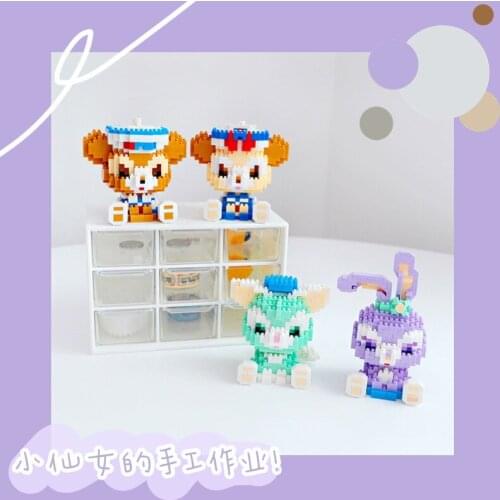 Duffy Bear Friend of Duffy Stellalou Shelliemay Gelatoni Building Blocks Cartoon Assembled Toy Decoration for Children Gifts